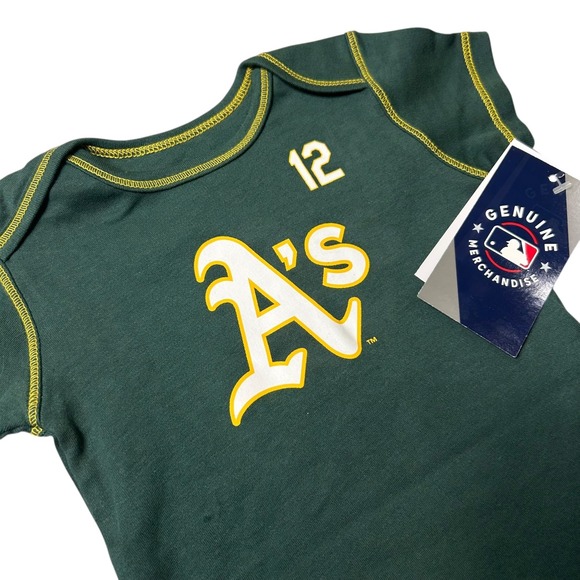 NEW Oakland Athletics A's Bodysuit Infant 6-9M Green Sean Murphy 12‎ Baseball - Picture 1 of 8